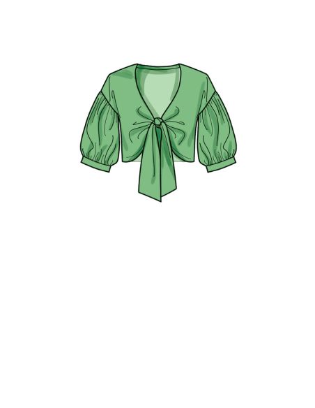 Patron New Look 6677 - Ensemble veste courte à nouer et pantalons large