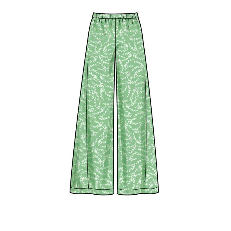 Patron New Look 6677 - Ensemble veste courte à nouer et pantalons large