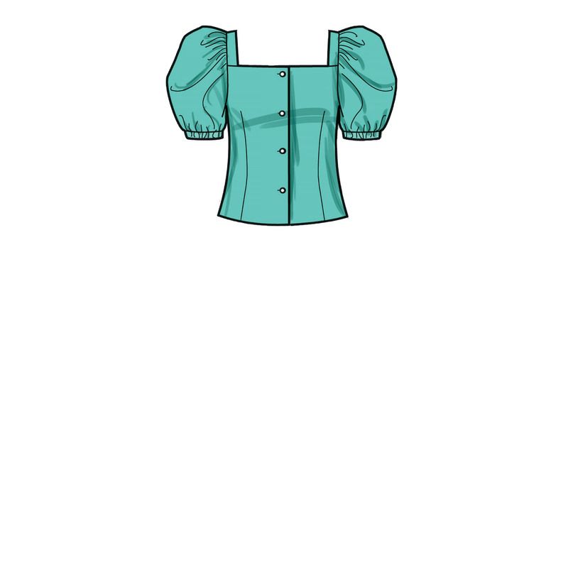 Patron New Look 6678 - Ensemble pantalon et haut manches gigot