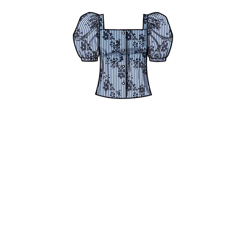 Patron New Look 6678 - Ensemble pantalon et haut manches gigot