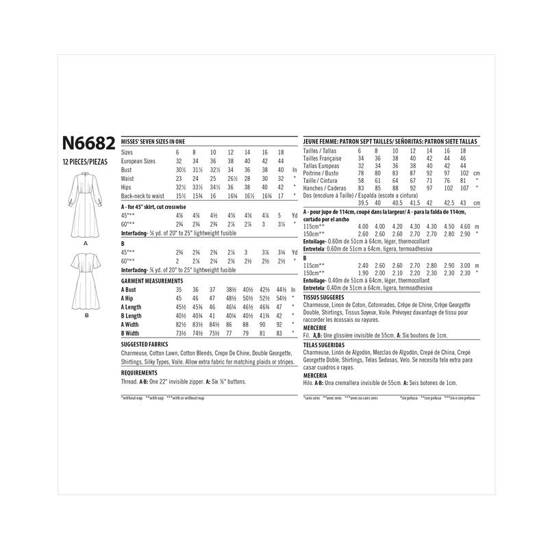 Patron New Look 6682 - Robe