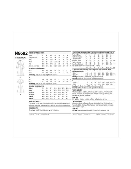 Patron New Look 6682 - Robe