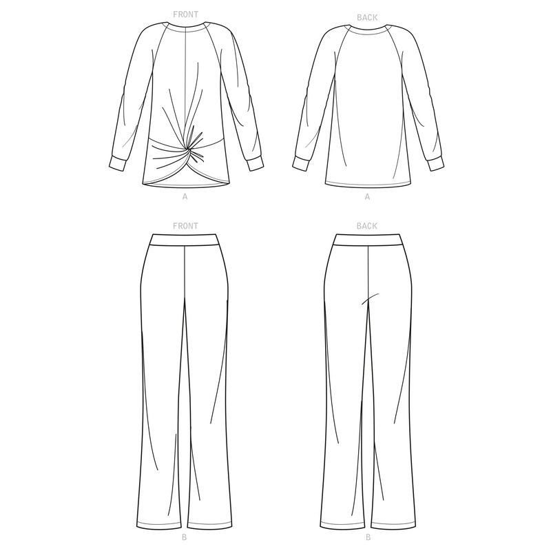 Patron New Look 6689 - Ensemble style Lounge, tunique et pantalon