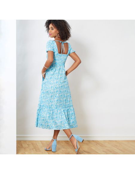 Patron New Look 6692 - Robe avec empiècement volant et décolleté carré