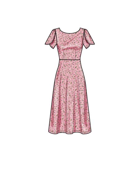 Patron New Look 6693 - Robe avec haut ajusté et couture taille