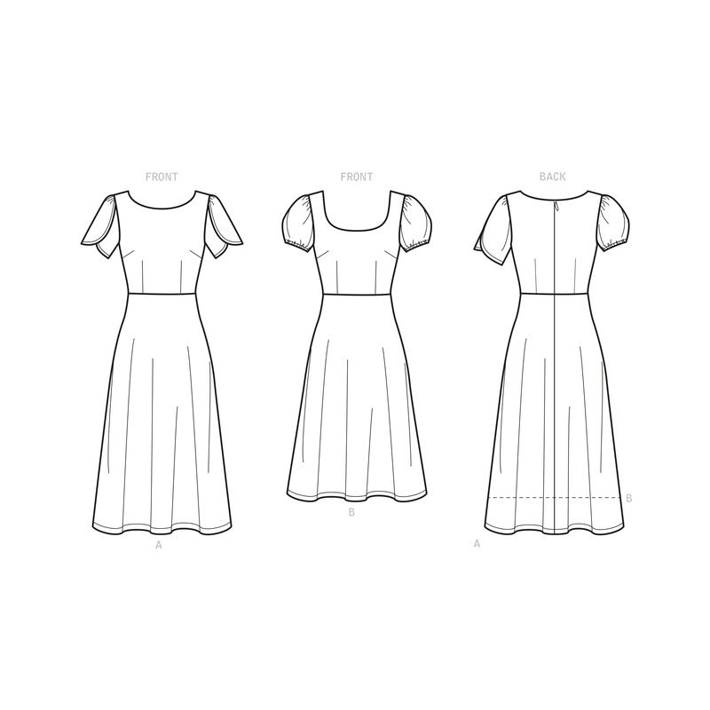 Patron New Look 6693 - Robe avec haut ajusté et couture taille