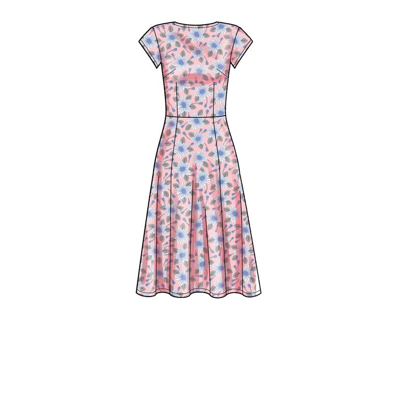 Patron New Look 6696 - Robe avec haut ajusté et bas évasé