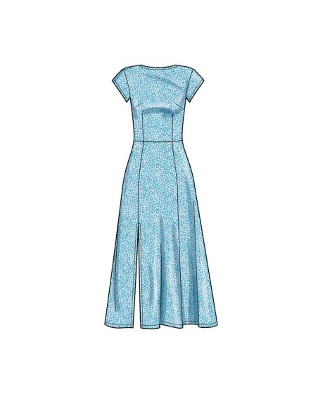 Patron New Look 6696 - Robe avec haut ajusté et bas évasé