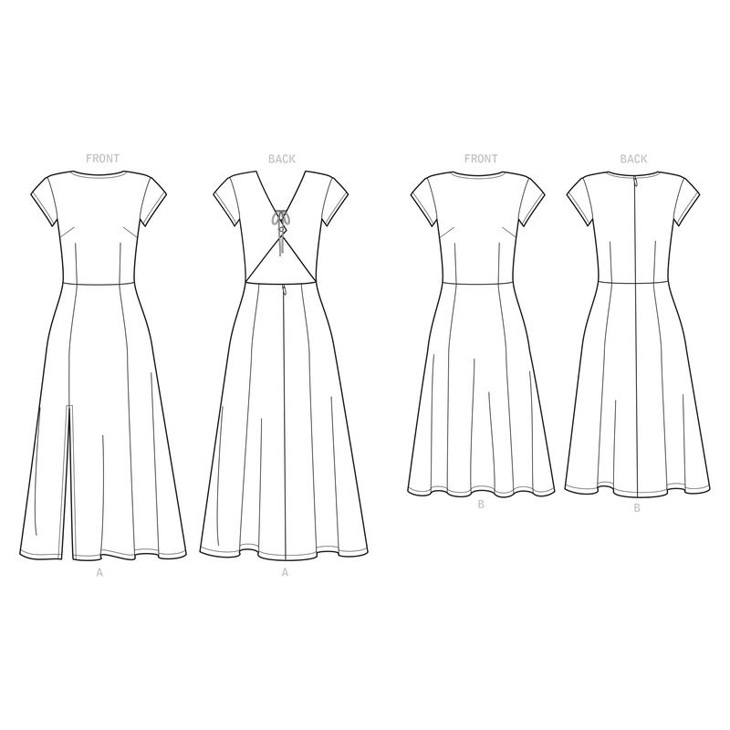 Patron New Look 6696 - Robe avec haut ajusté et bas évasé