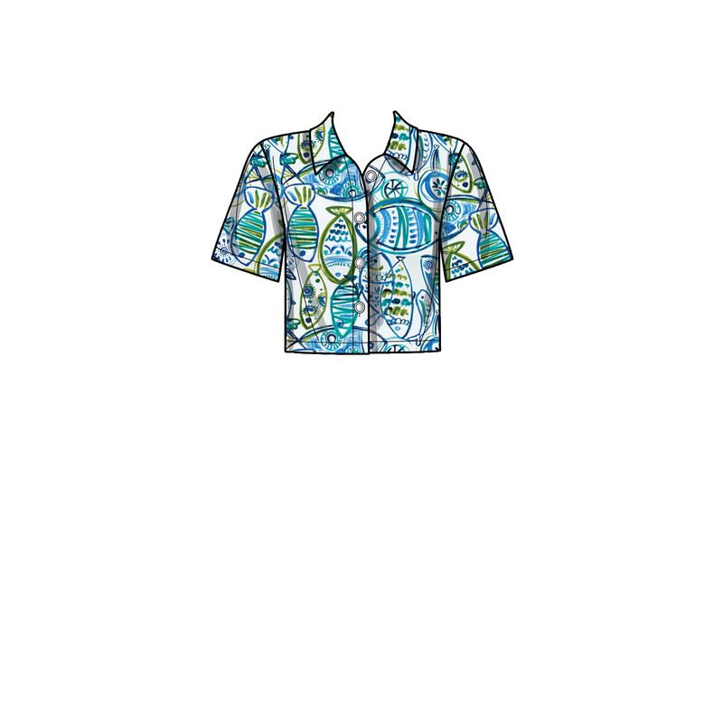 Patron New Look 6697 - Ensemble Top boutonné et jupe crayon