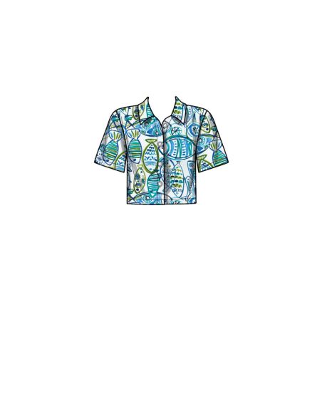 Patron New Look 6697 - Ensemble Top boutonné et jupe crayon