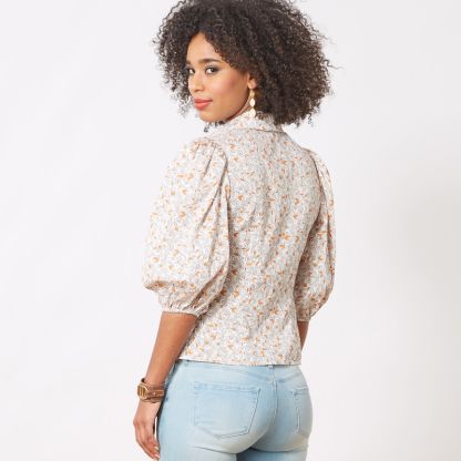 Patron New Look 6698 - Blouse boutonnée avec variations de manches 2