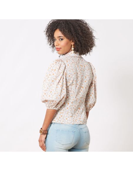 Patron New Look 6698 - Blouse boutonnée avec variations de manches