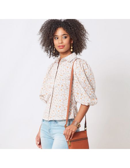 Patron New Look 6698 - Blouse boutonnée avec variations de manches