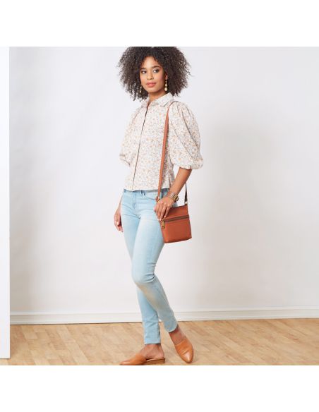 Patron New Look 6698 - Blouse boutonnée avec variations de manches