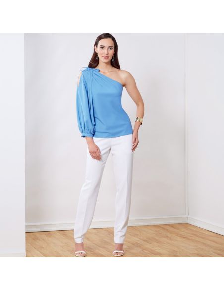 Patron New Look 6701 - Top avec 1 épaule nue avec variation de manches