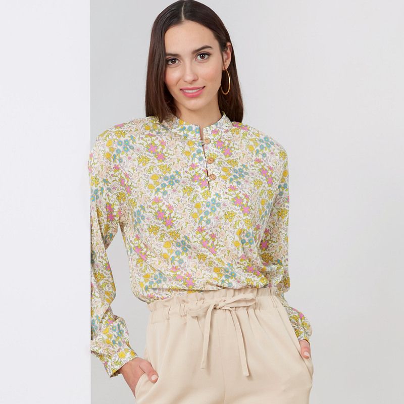 Patron New Look 6704 - Ensemble Blouse col montant et Pantalon bouffant