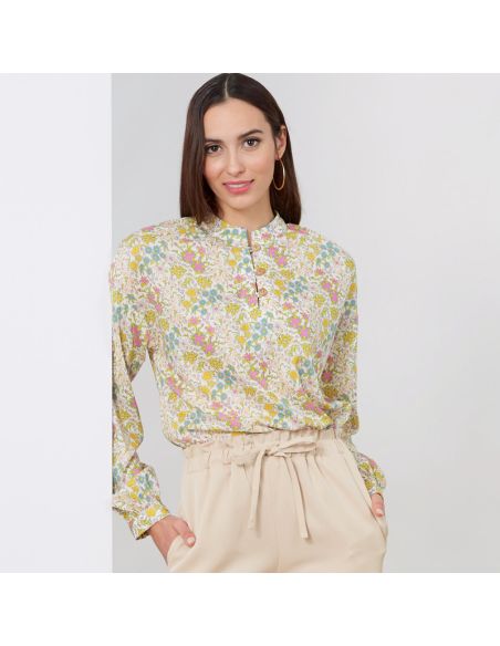 Patron New Look 6704 - Ensemble Blouse col montant et Pantalon bouffant