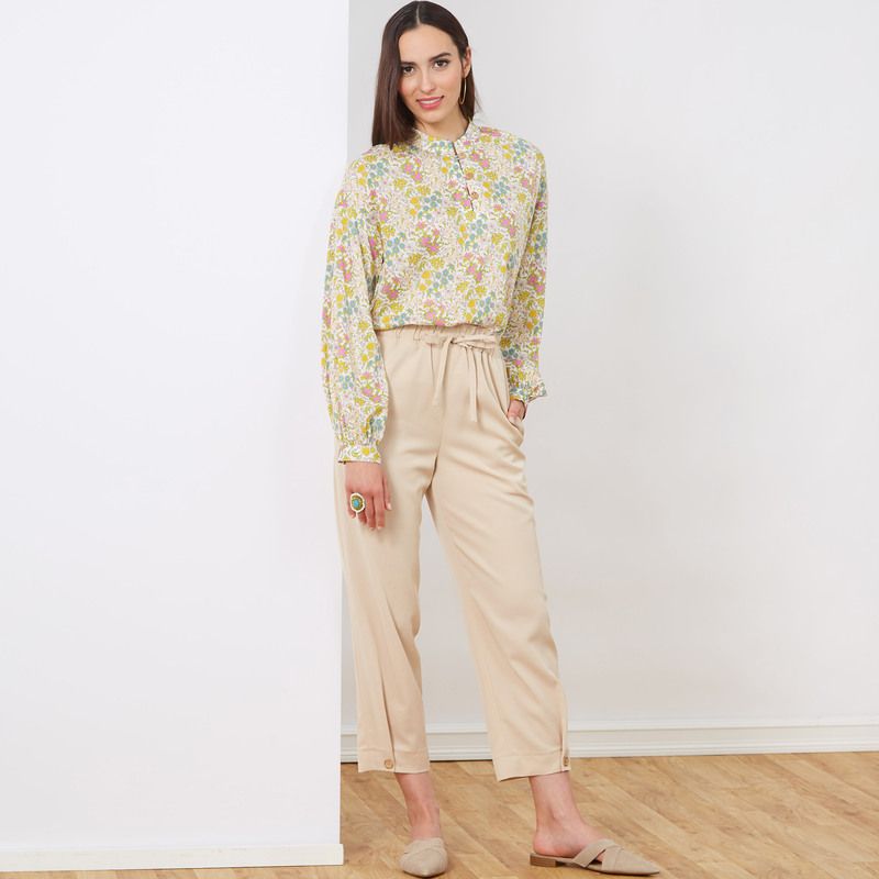 Patron New Look 6704 - Ensemble Blouse col montant et Pantalon bouffant