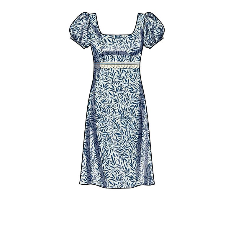 Patron New Look 6705 - Robe avec taille empire, variations de longueurs et de manches