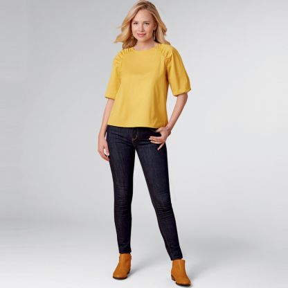Patron New Look 6708 - Top Femme avec manches raglan, froncé à la couture 2