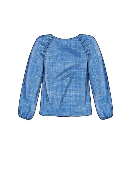 Patron New Look 6708 - Top Femme avec manches raglan, froncé à la couture