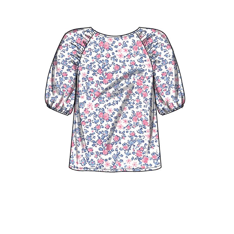 Patron New Look 6708 - Top Femme avec manches raglan, froncé à la couture