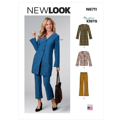 Patron New Look 6711 - Ensemble Femme avec Cardigan et Pantalon