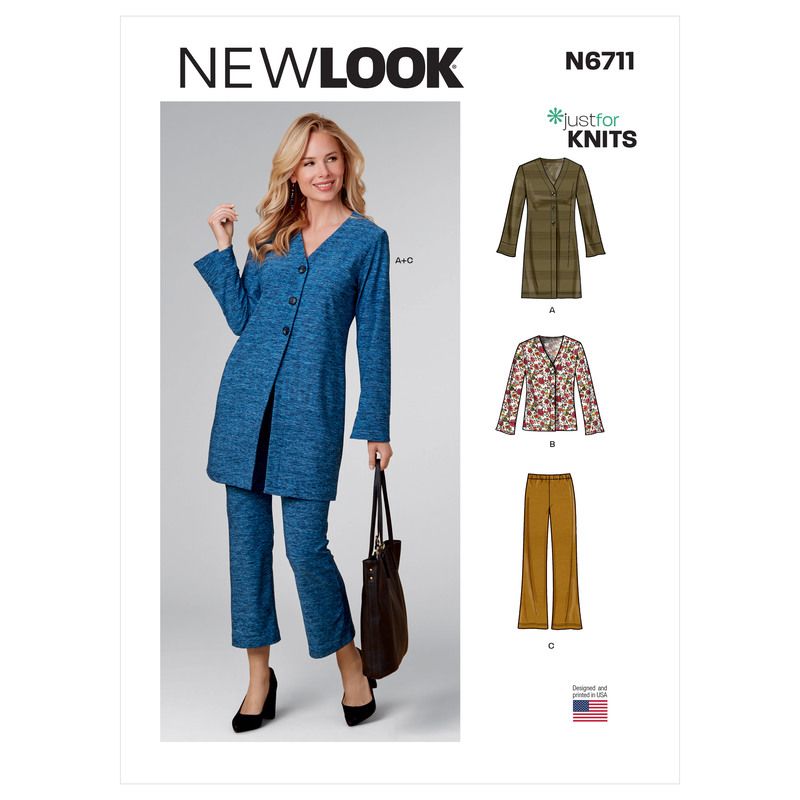 Patron New Look 6711 - Ensemble Femme avec Cardigan et Pantalon