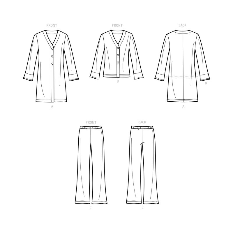 Patron New Look 6711 - Ensemble Femme avec Cardigan et Pantalon