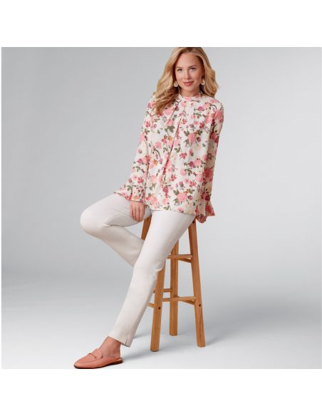 Patron New Look 6712 - Ensemble Femme Top encolure plissée et Pantalon ajusté