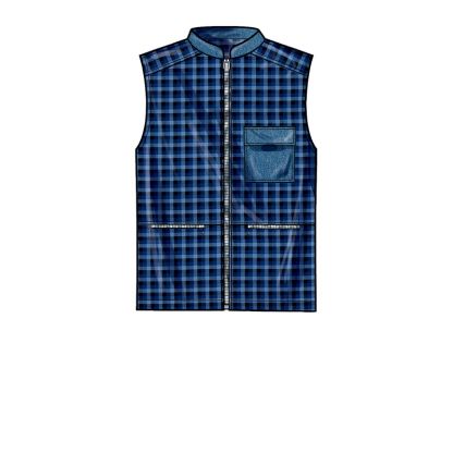 Patron New Look 6713 - Veste zippée Unisex avec ou sans manches 2