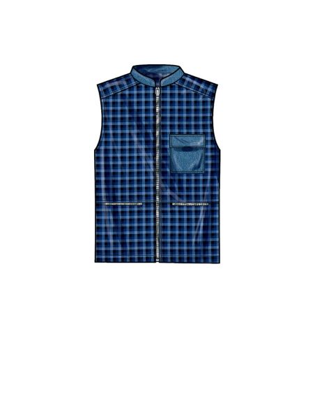 Patron New Look 6713 - Veste zippée Unisex avec ou sans manches