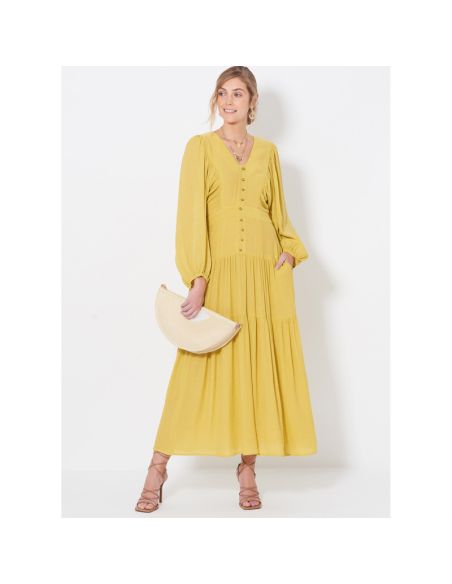 Patron New Look 6718 - Robe longue avec décolleté en V