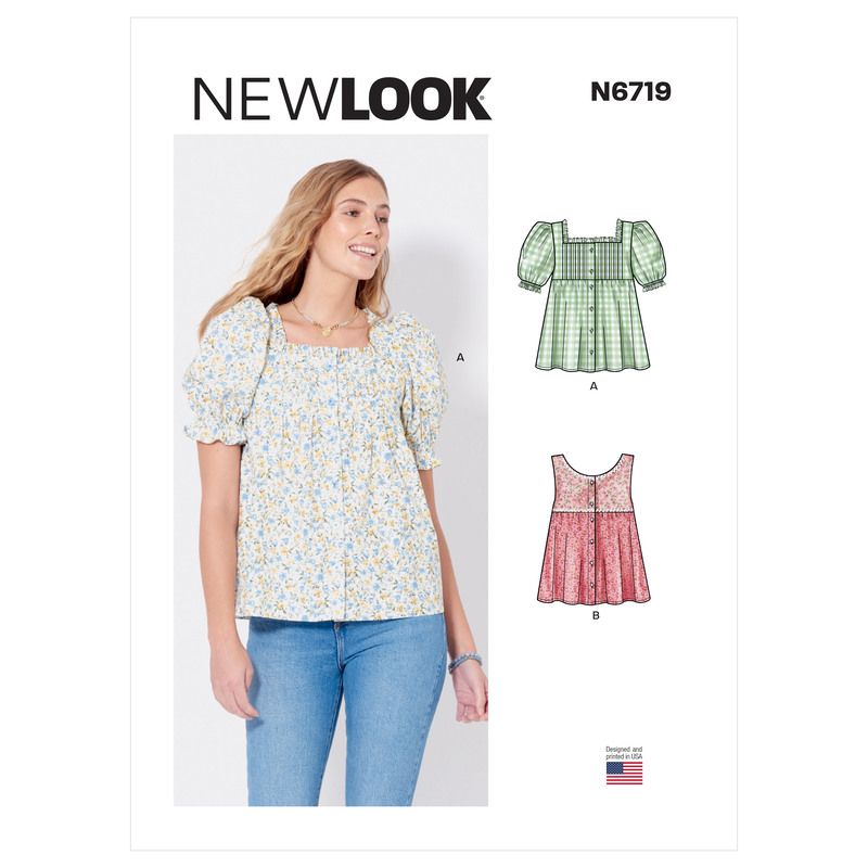 Patron New Look 6719 - Hauts boutonnés