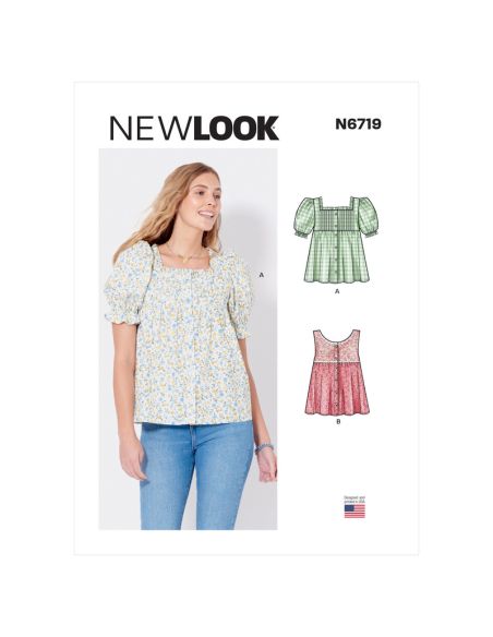 Patron New Look 6719 - Hauts boutonnés