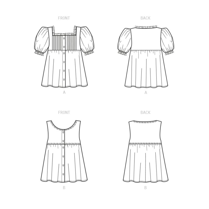 Patron New Look 6719 - Hauts boutonnés