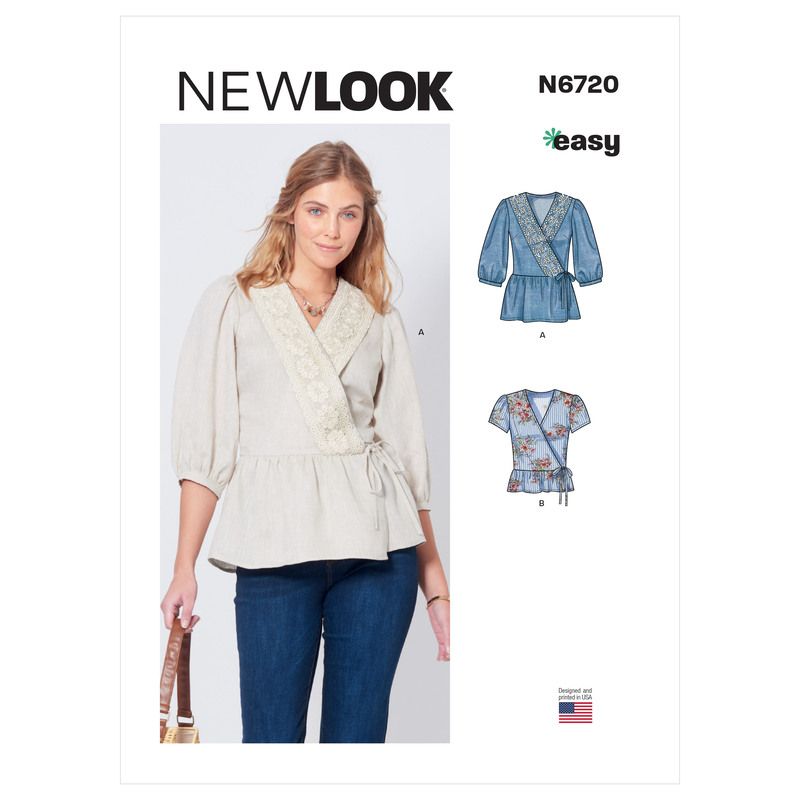 Patron New Look 6720 - Hauts cache-cœur
