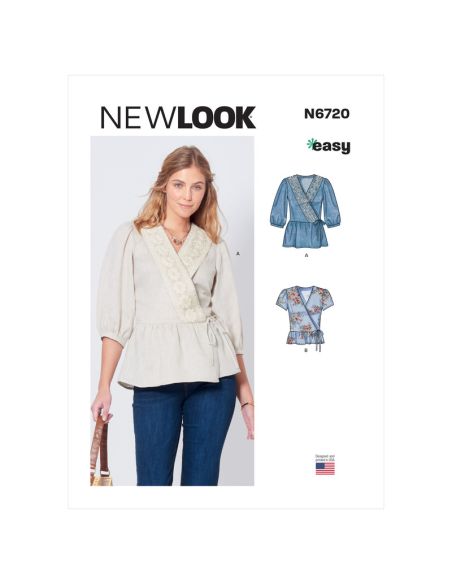 Patron New Look 6720 - Hauts cache-cœur