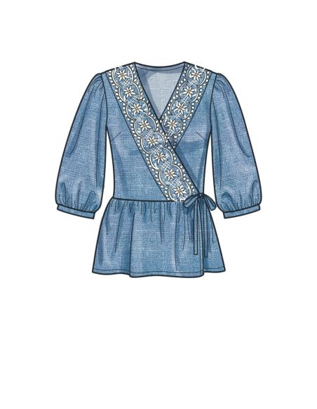 Patron New Look 6720 - Hauts cache-cœur