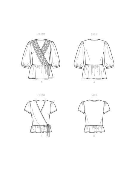 Patron New Look 6720 - Hauts cache-cœur