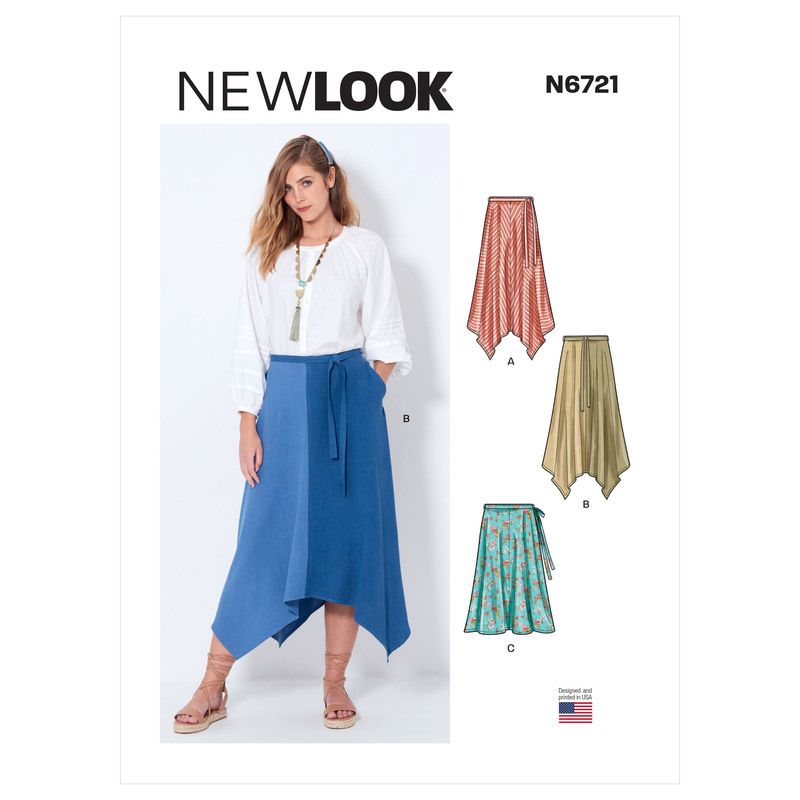Patron New Look 6721 - Jupes asymétriques