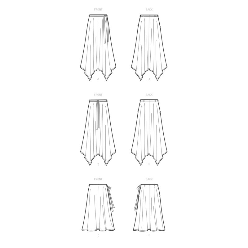 Patron New Look 6721 - Jupes asymétriques