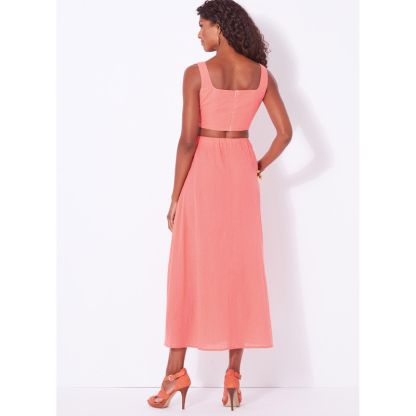 Patron New Look 6722 - Jupe portefeuille avec haut court 2