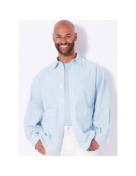 Patron New Look 6724 - Chemise boutonnée unisexe