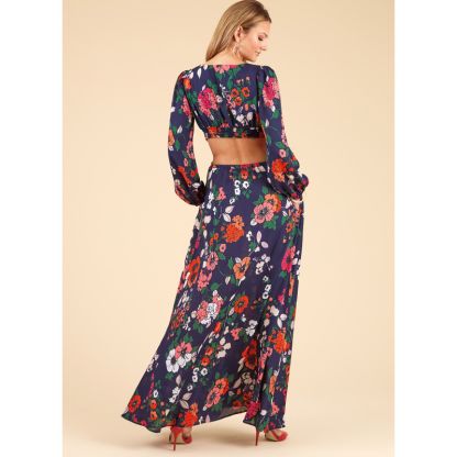 Patron New Look 6729 - Robe longue avec décolleté 2