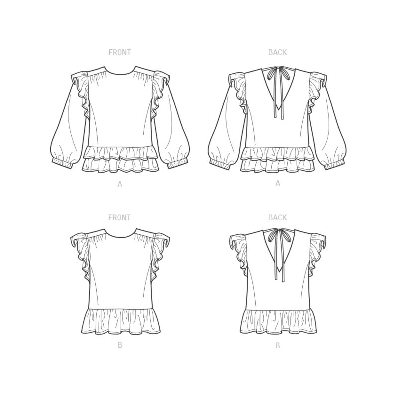 Patron New Look 6732 - Top avec variantes