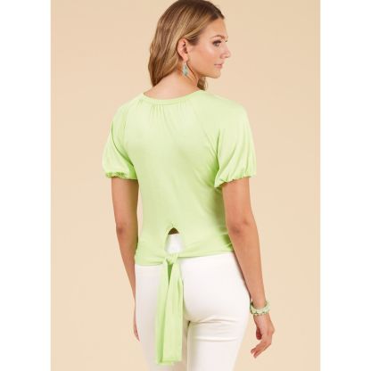 Patron New Look 6733 - Hauts cache cœur ou col rond 2