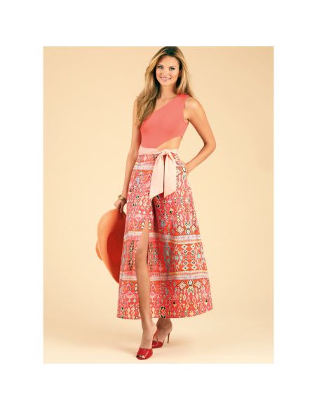 Patron New Look 6734 - Maillot de bain et jupe portefeuille