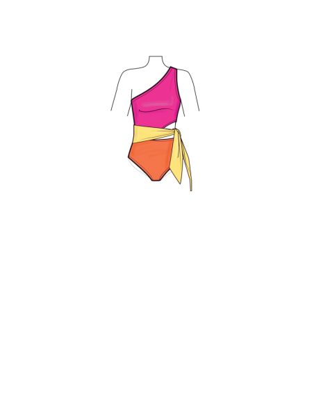 Patron New Look 6734 - Maillot de bain et jupe portefeuille